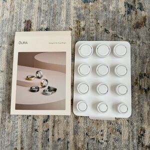 Oura Ring Sizing Set with White and Silver Tones